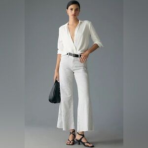 FRAME Le Palazzo High-Rise Wide-Leg Crop Jeans